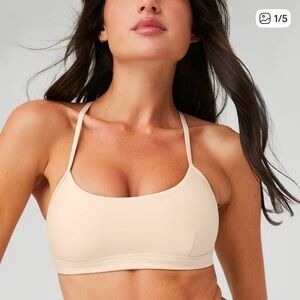 ALO Yoga Cream Airlift Intrigue Bra Small